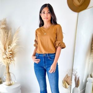 Monrow Poplin Mix Top (M)